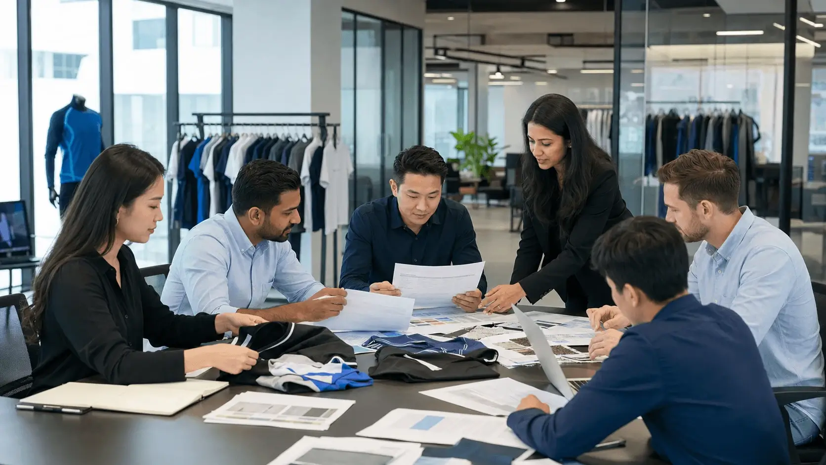 Sportswear merchandising team