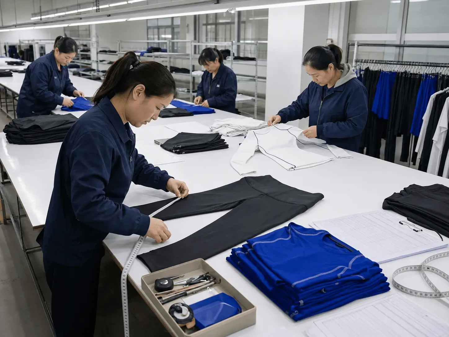 Sportswear quality control inspection