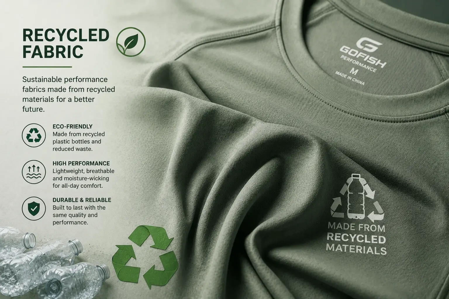 Recycled sportswear fabric