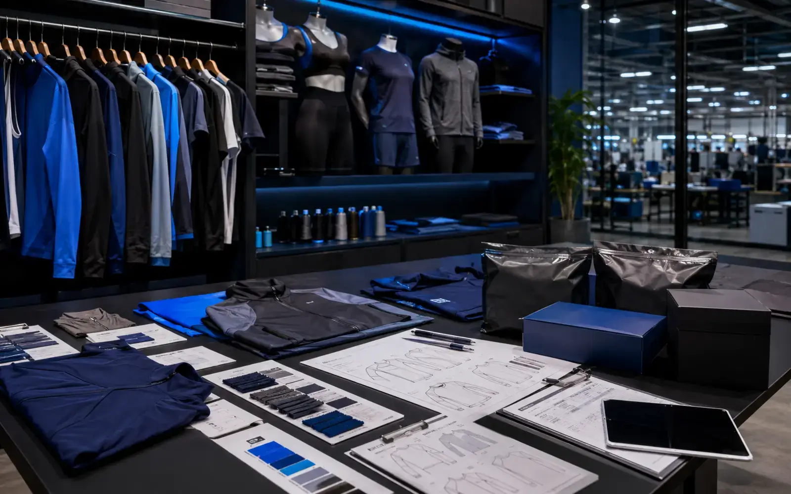 Activewear MOQ and pricing consultation at a sportswear manufacturer