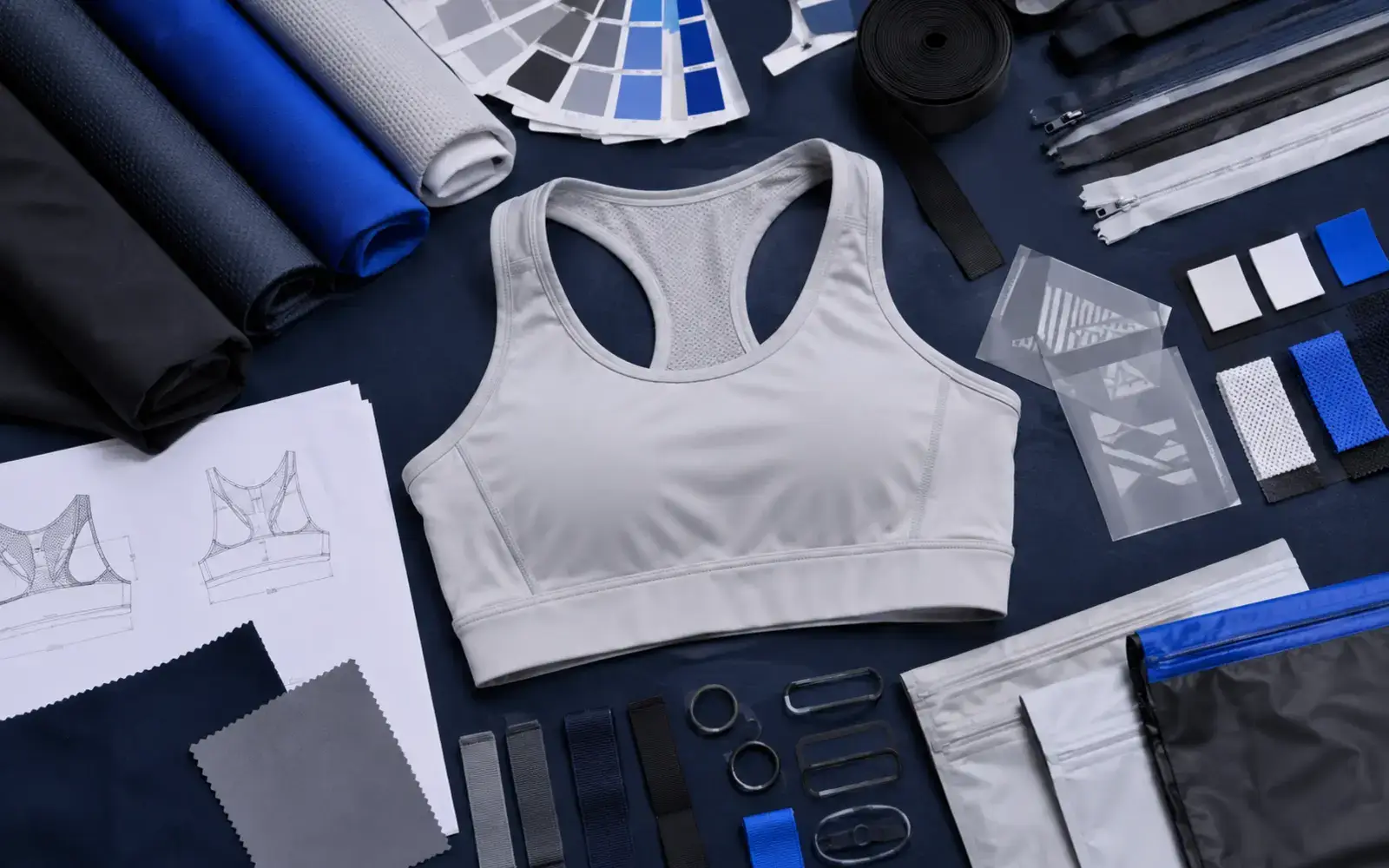 Activewear material color trim branding and packaging MOQ drivers