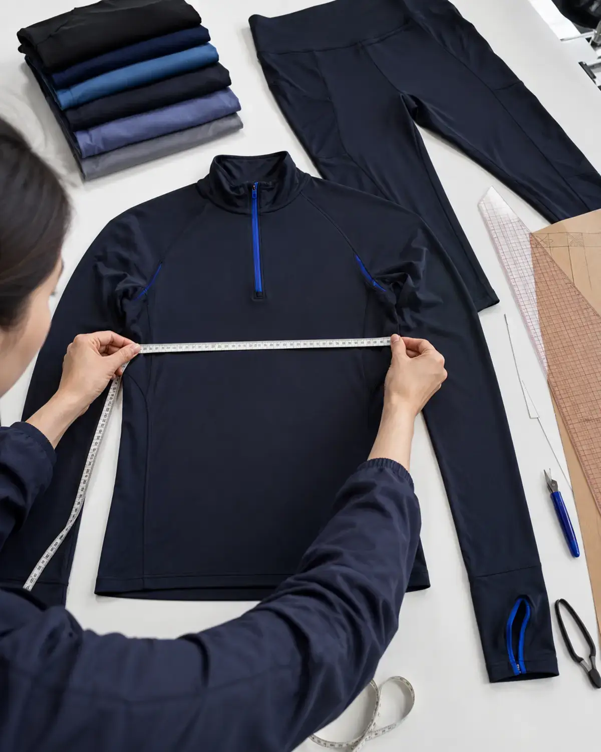 Activewear points of measurement inspection
