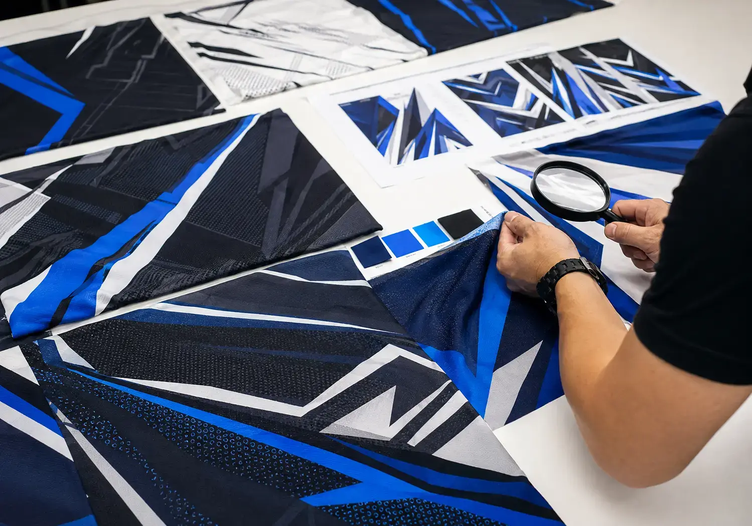 Print strike-off approval for custom sportswear