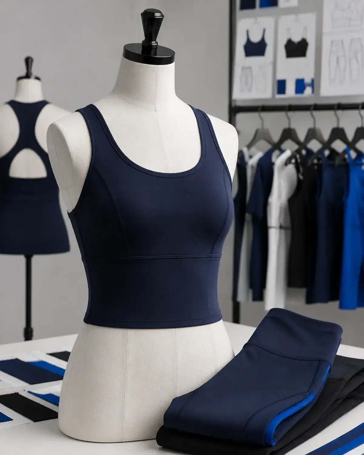 Custom longline sports bras