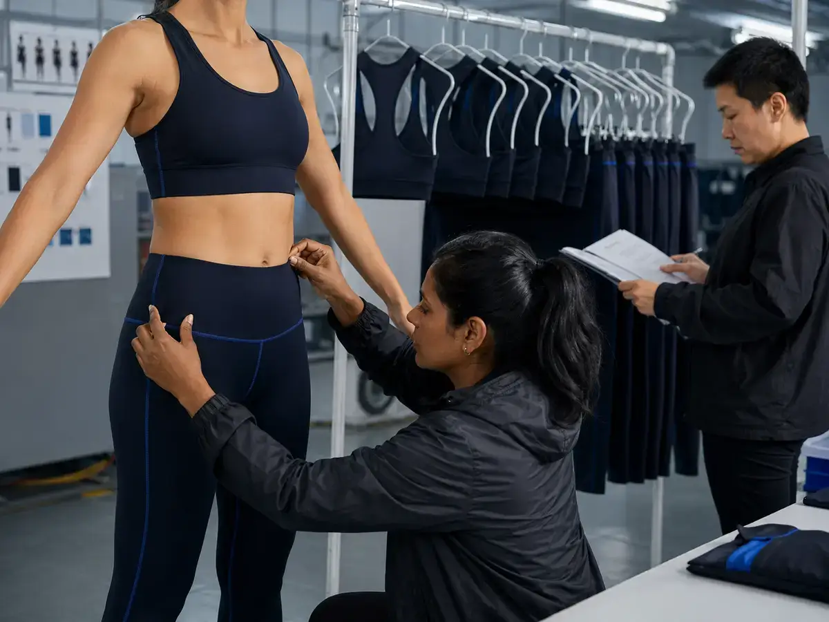 Activewear fit sample approval and quality control