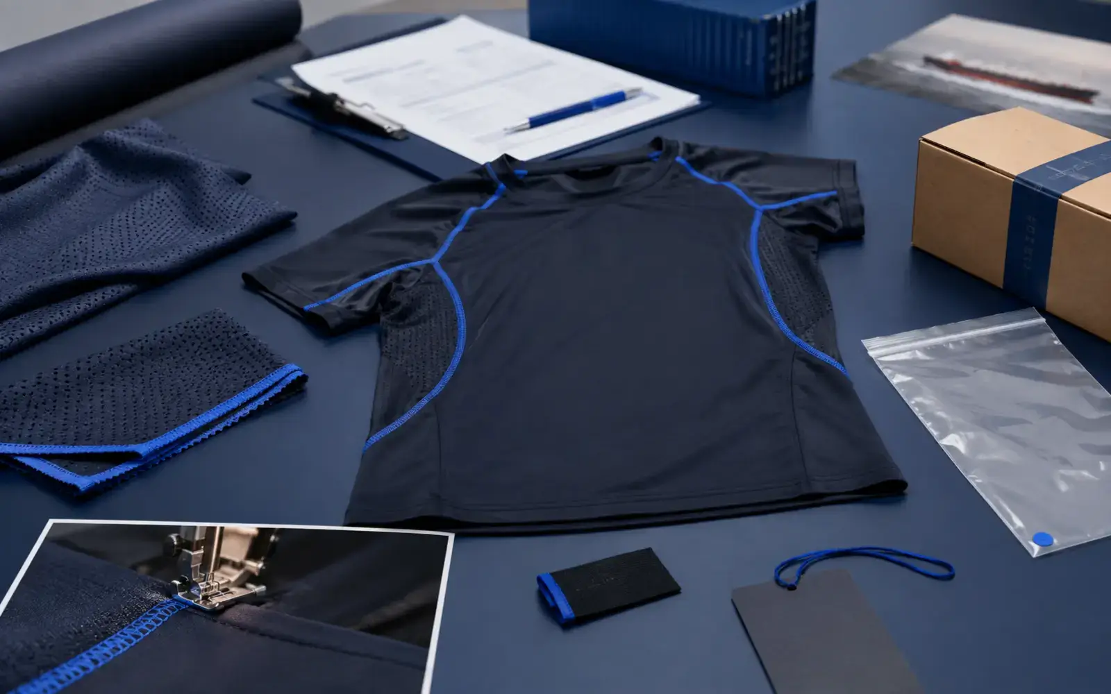 Activewear pricing cost components including garment branding packing and logistics
