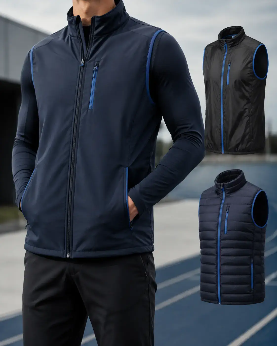 Custom softshell and insulated sports vests