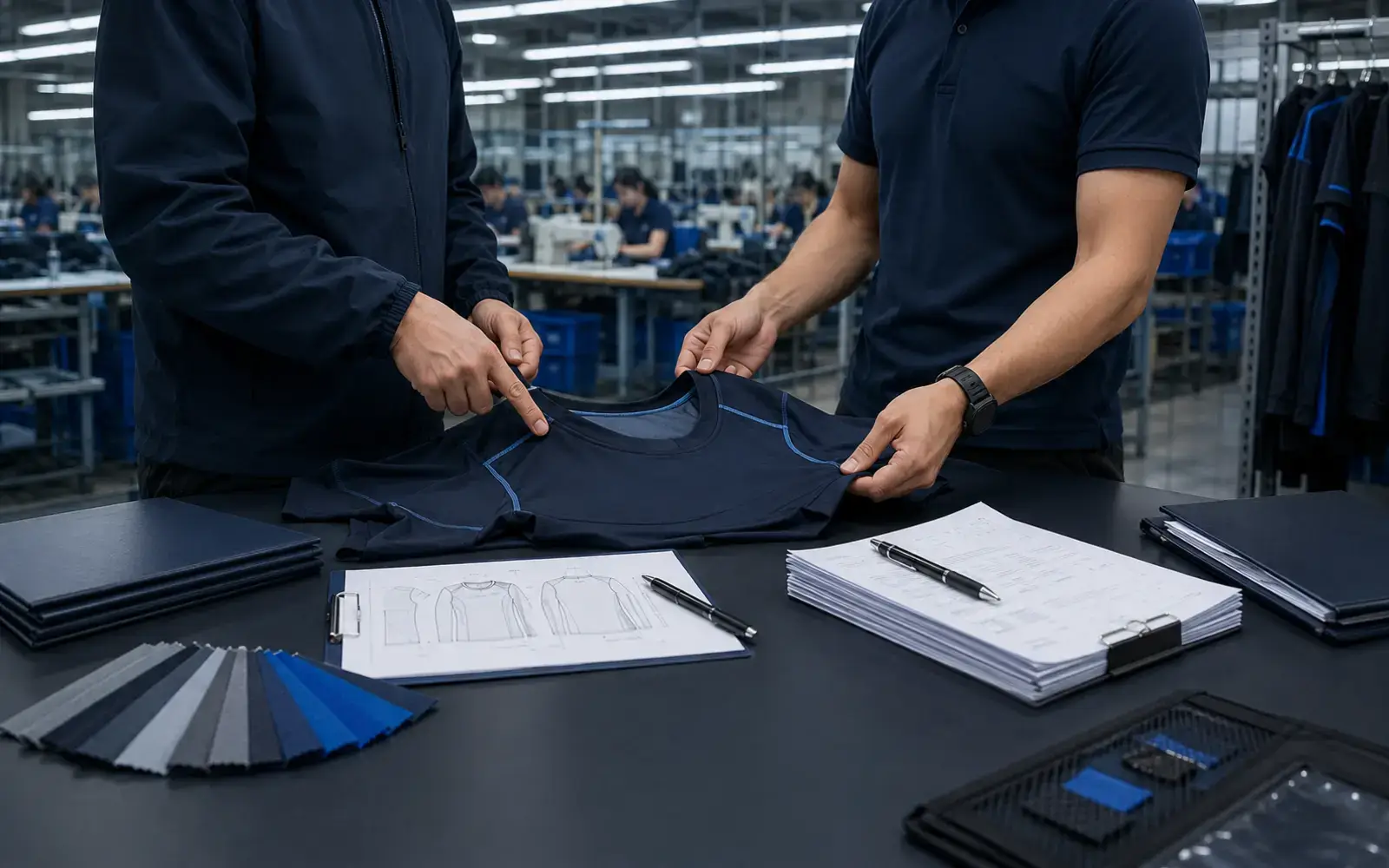 Activewear quotation and production confirmation process