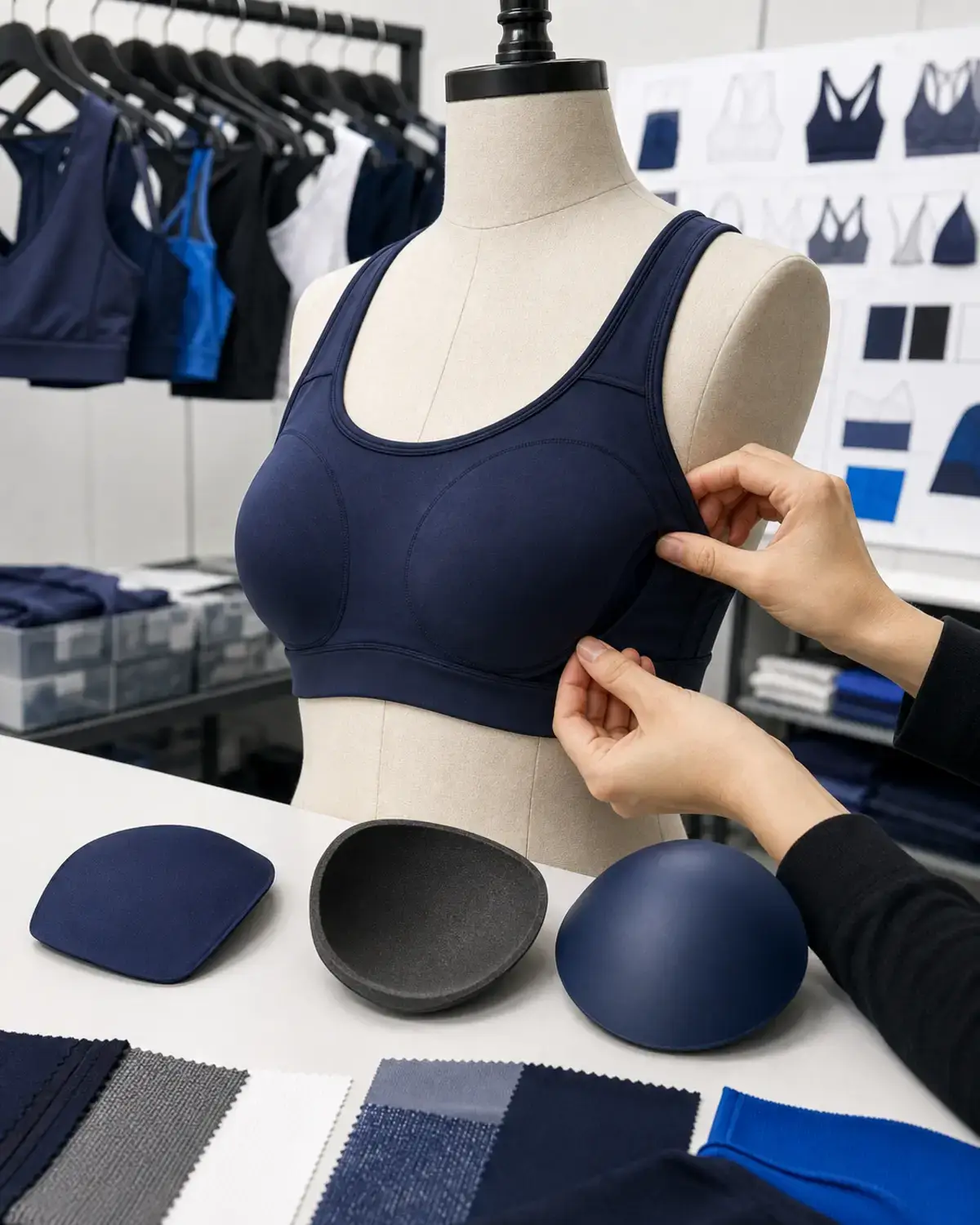 Custom padded sports bras