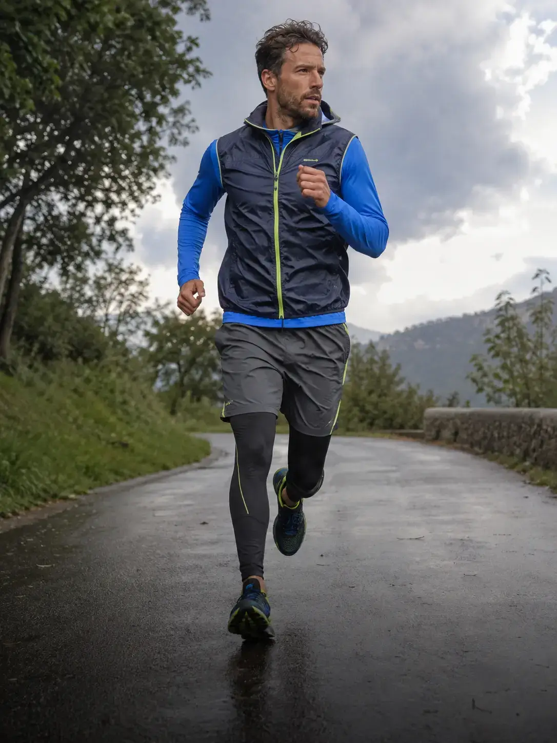 Variable weather running apparel