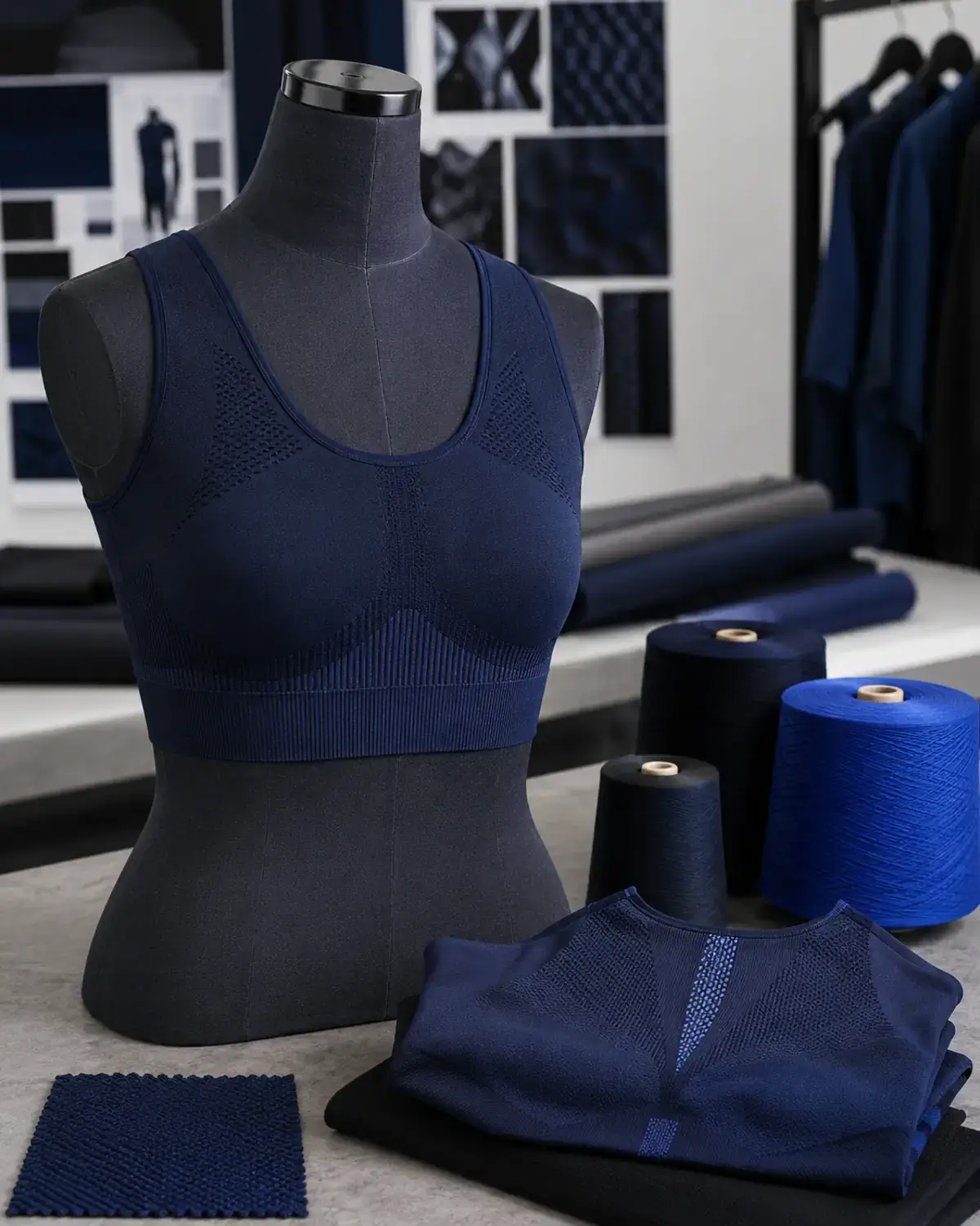 Custom seamless knit sports bras