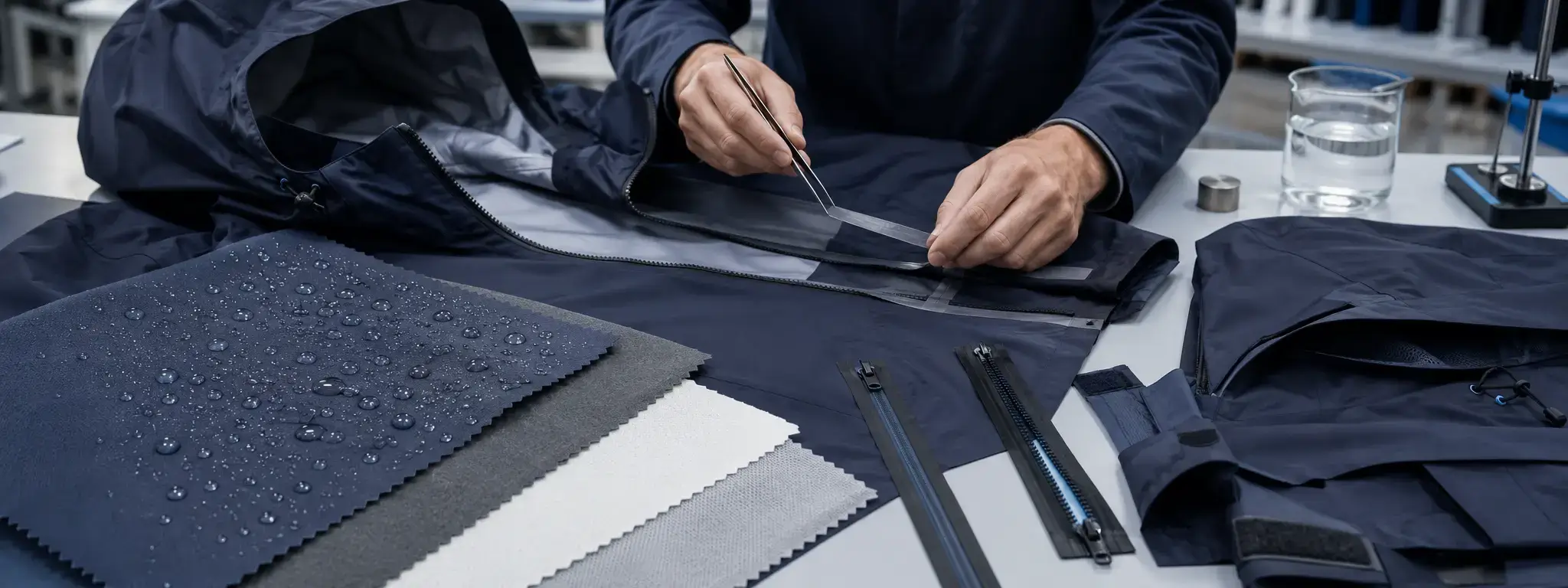 Outerwear face fabric membrane DWR and seam sealing system