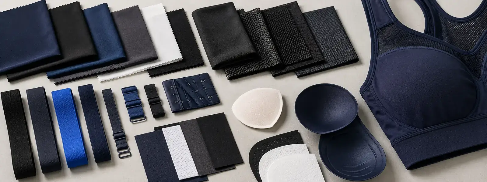 Sports bra materials and components