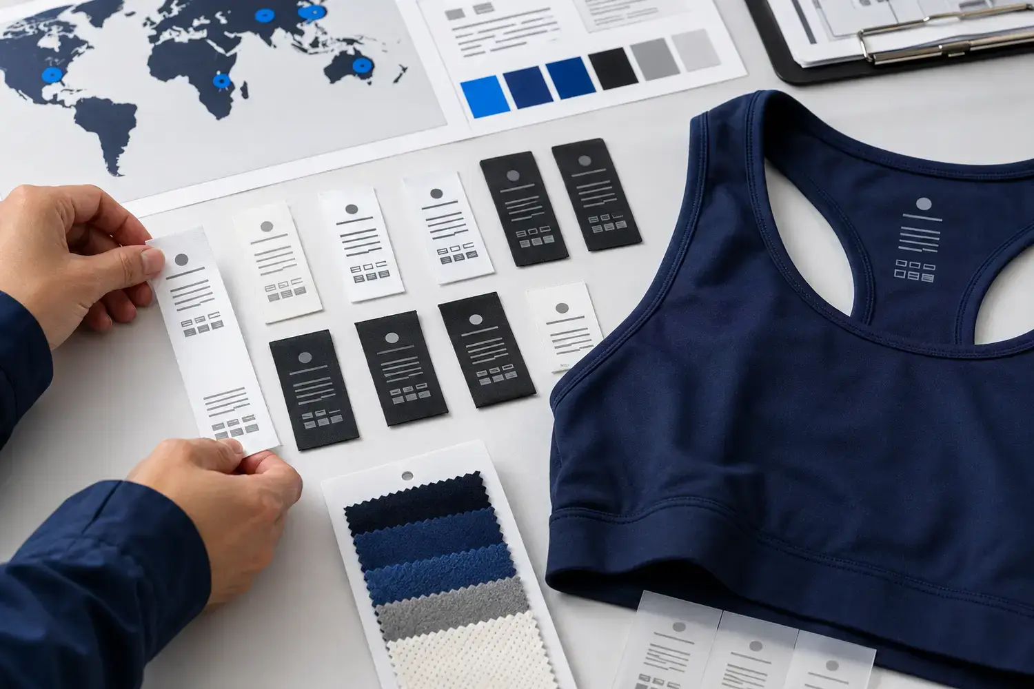 Activewear market information labels