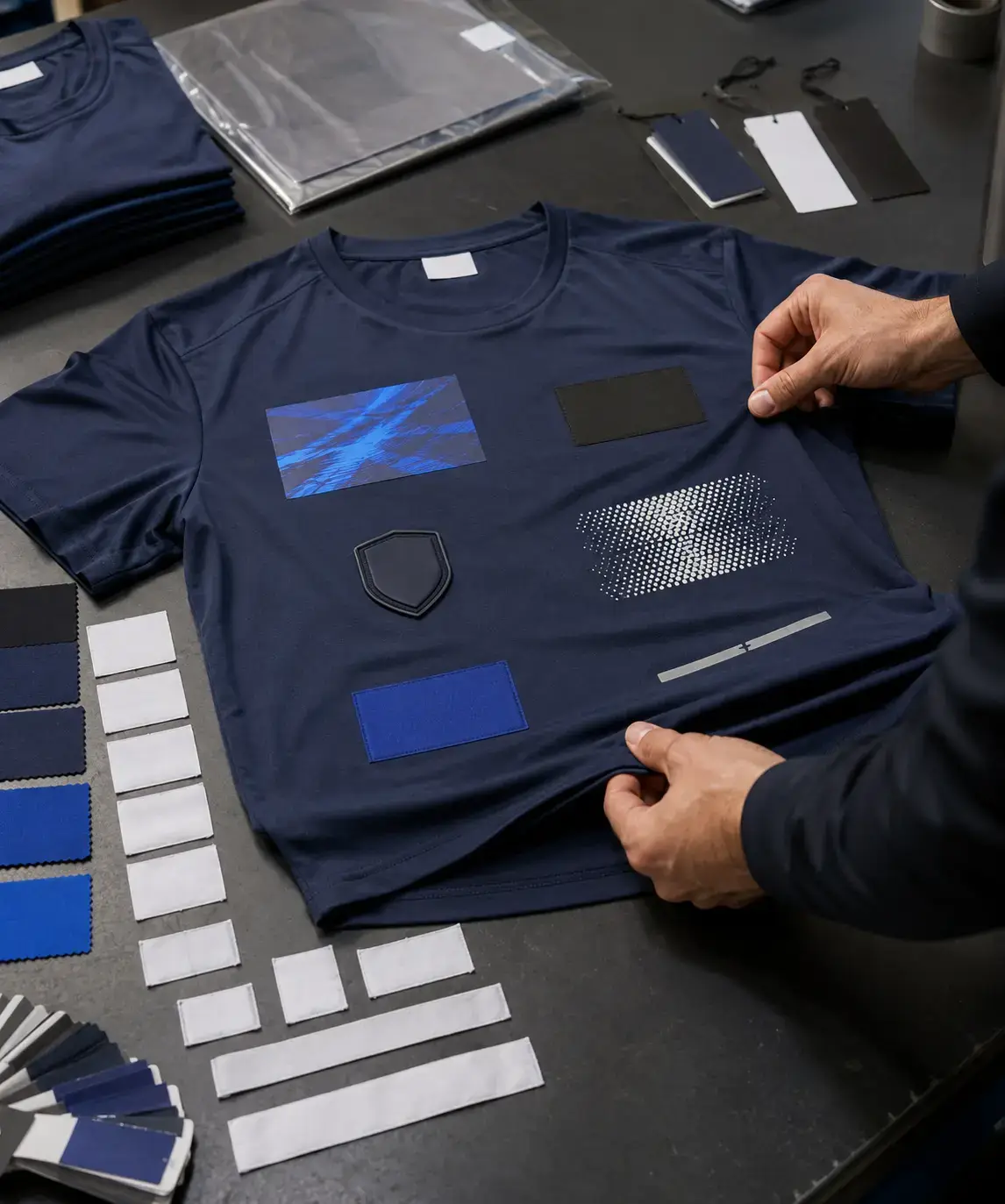 Private label branding and customization options for sports tops