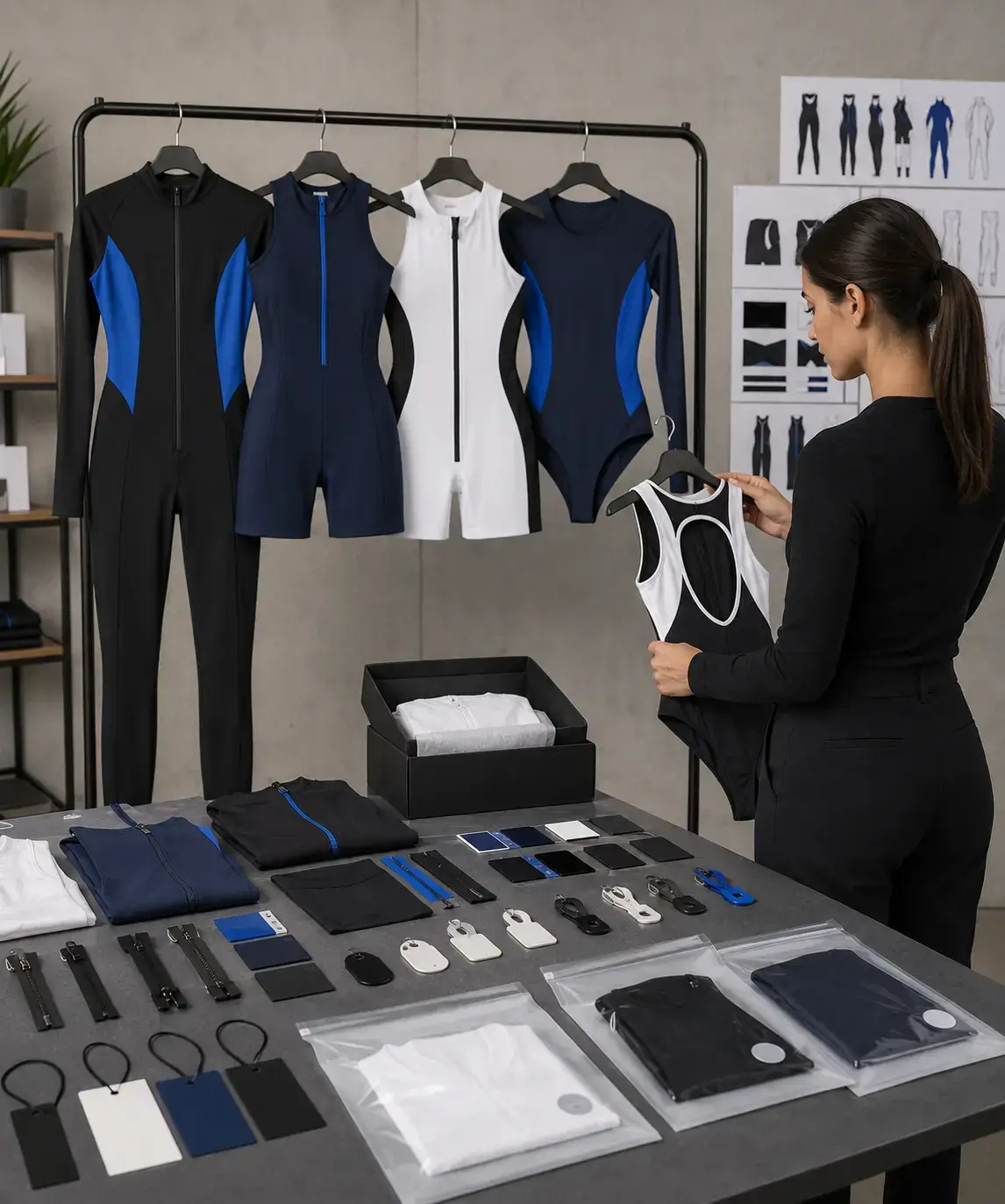 Private label one piece activewear customization\