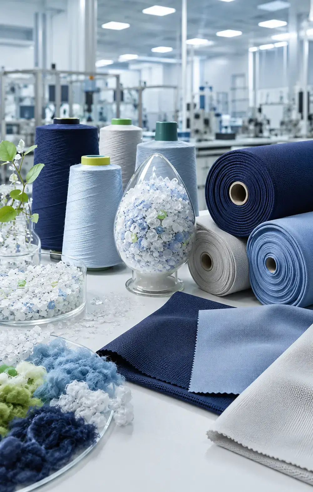 GRS recycled sportswear materials and performance fabric samples