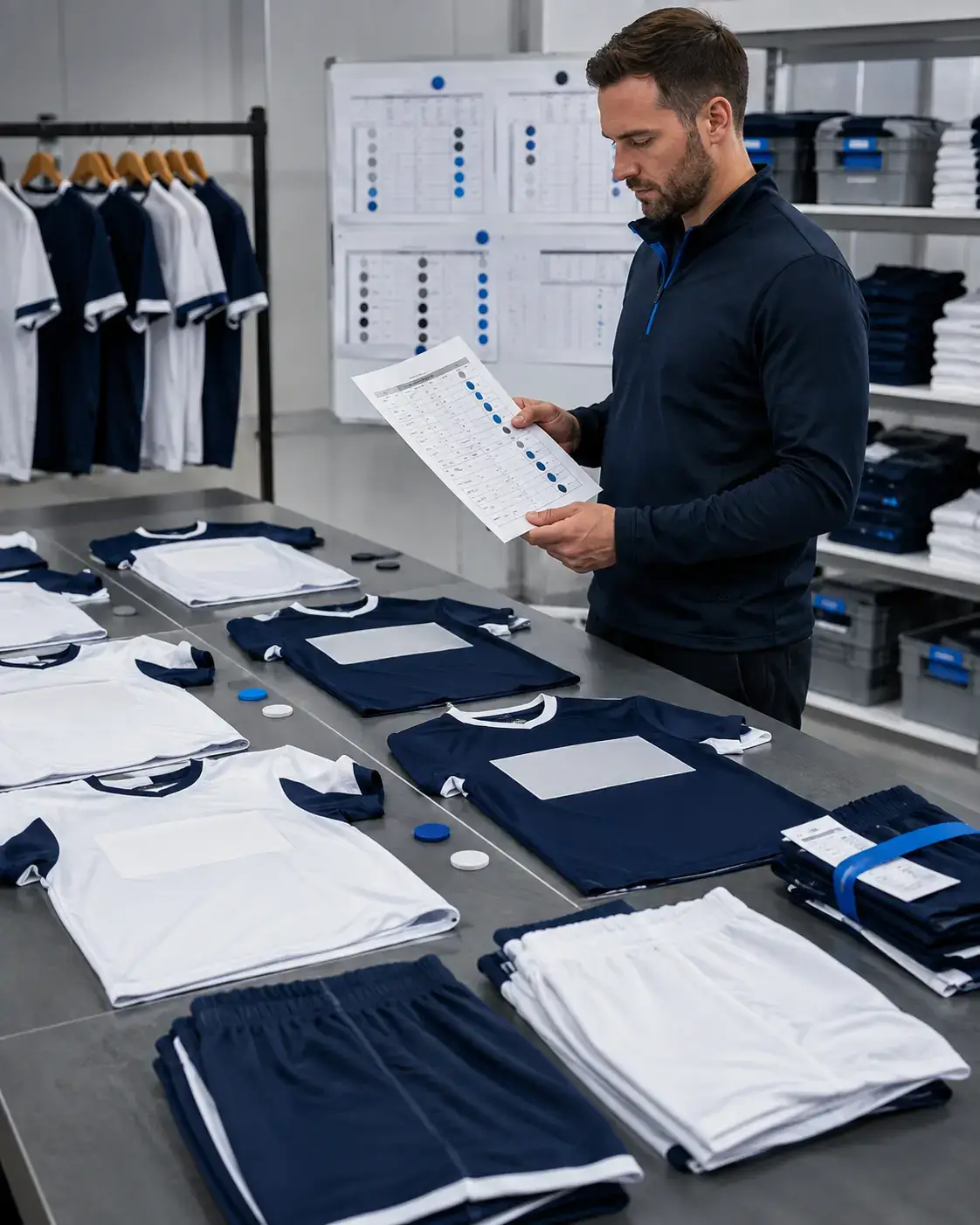 Team uniform roster control linked to finished player kits