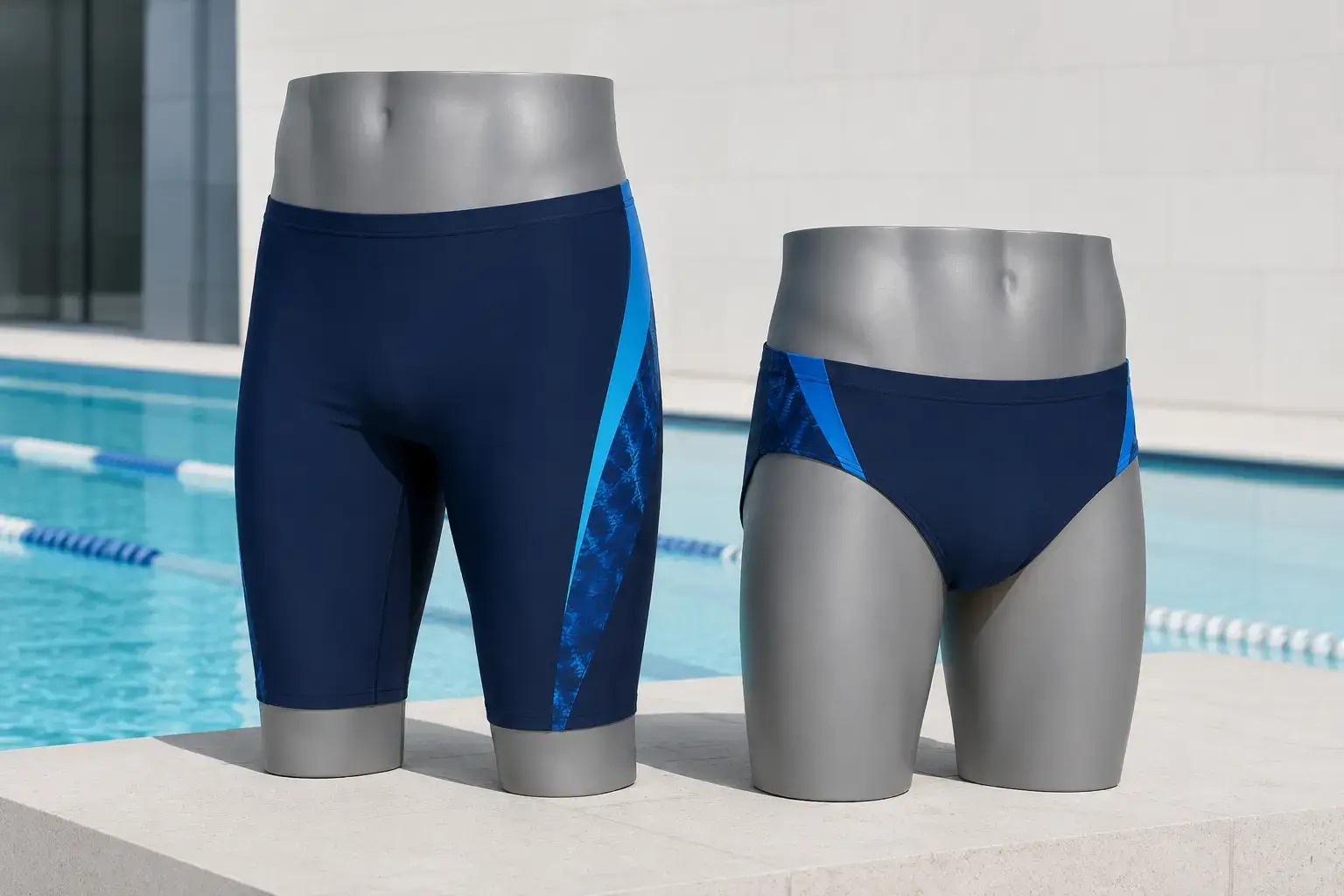 Custom men's jammer and swim brief product development