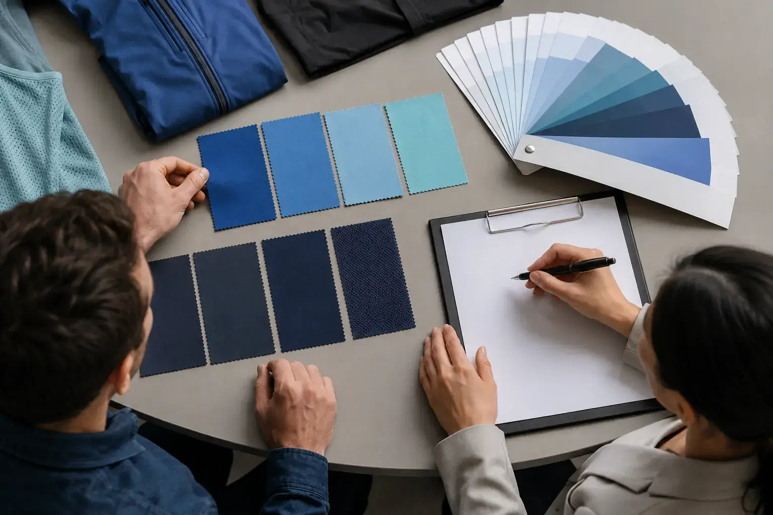 Pantone lab dip approval for custom performance fabric